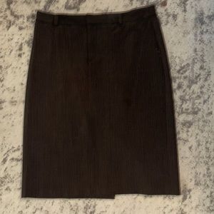 Gap brown pinstripe stretch pencil skirt size 10